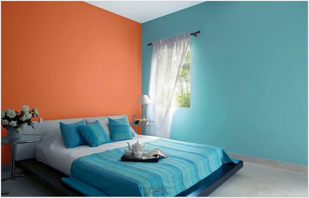 bedroom paint two colors