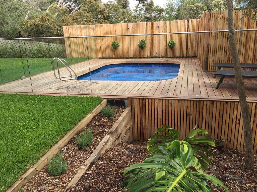 best above ground pools with decks exterior