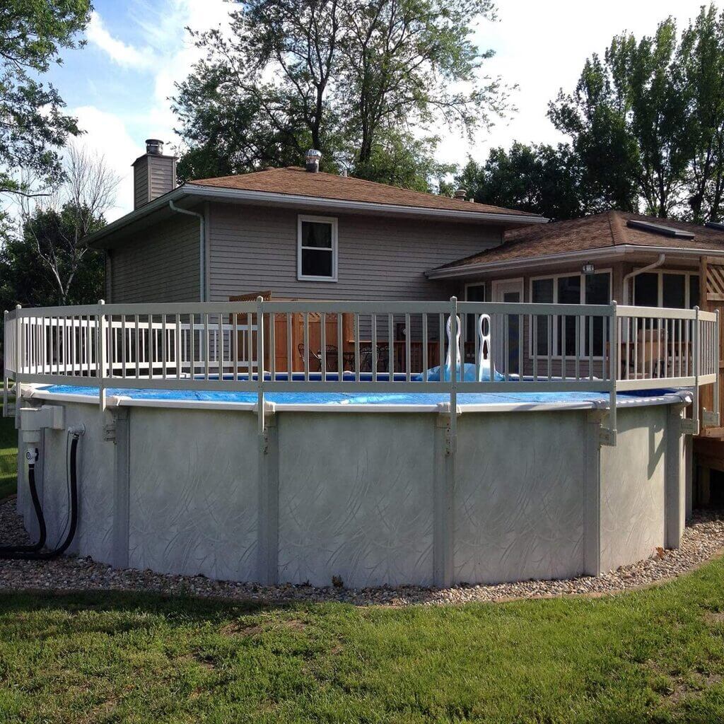  Fenced Above Ground Pools with Deck above ground pool deck