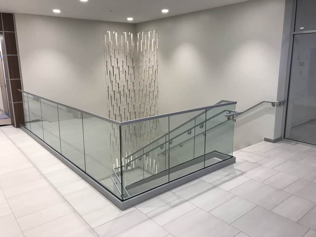 Place Your Glass Panel Between the Top and Bottom Railing