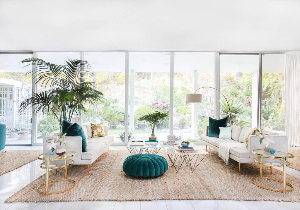 The Tropical Mid Century Modern Living Room