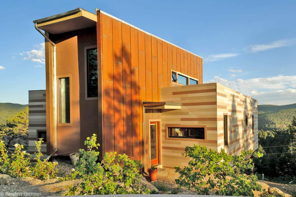 A Rustic-themed Shipping Container House