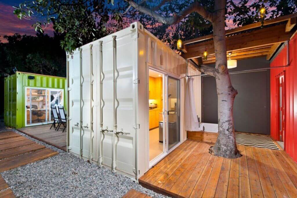 Container Homes and Covered Pathways