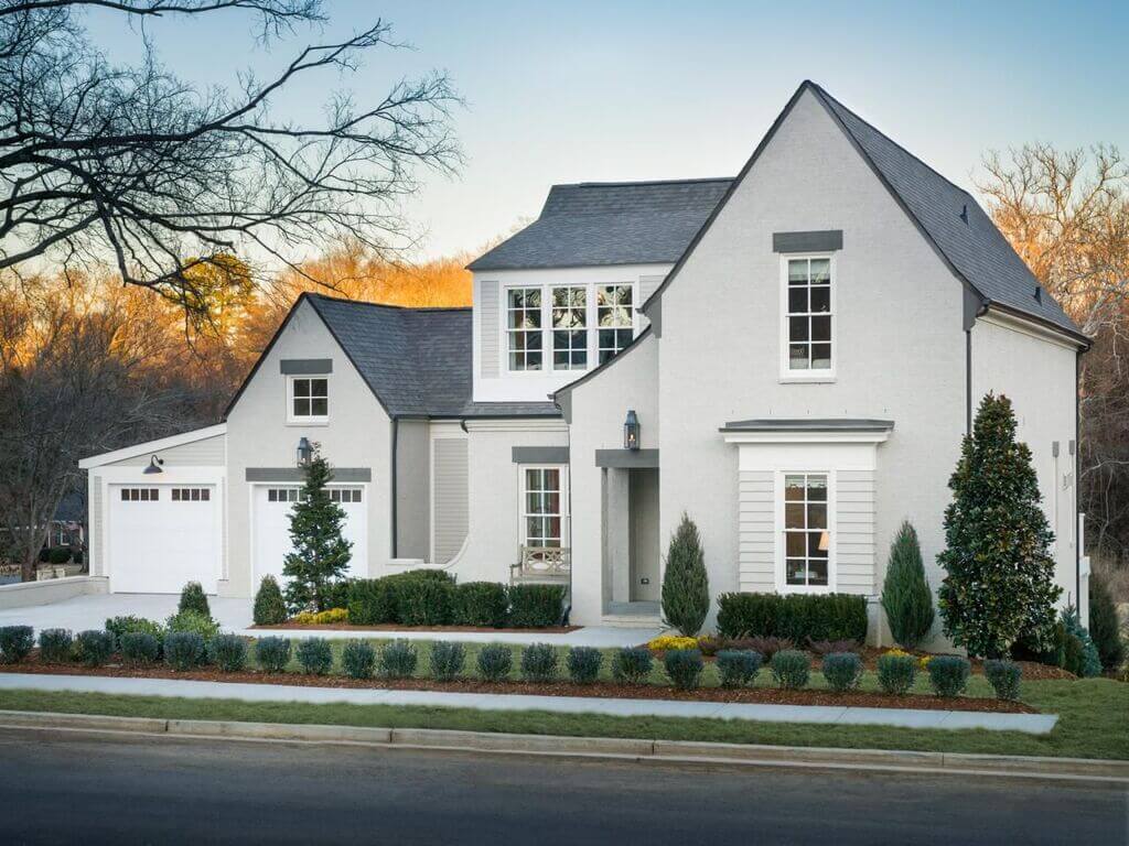 Grey Monochrome exterior house color schemes