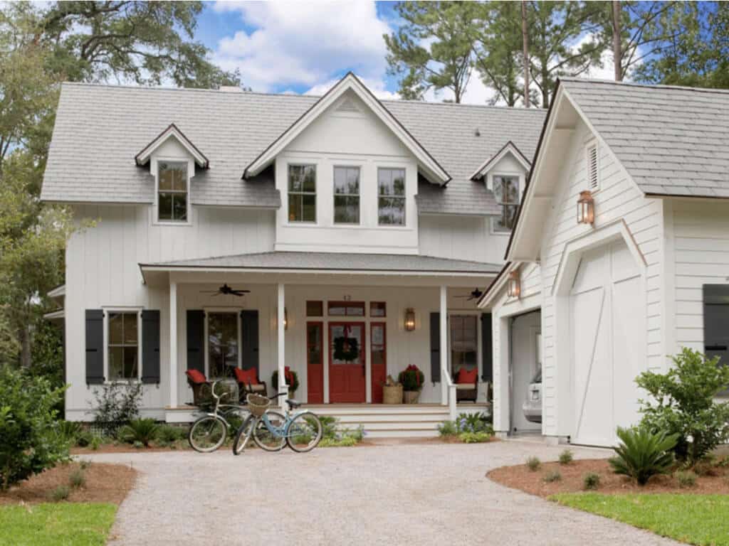 All-White exterior house color schemes