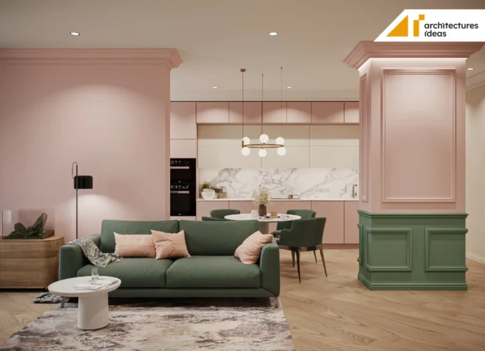 two-colour-combination-for-living-room-wall