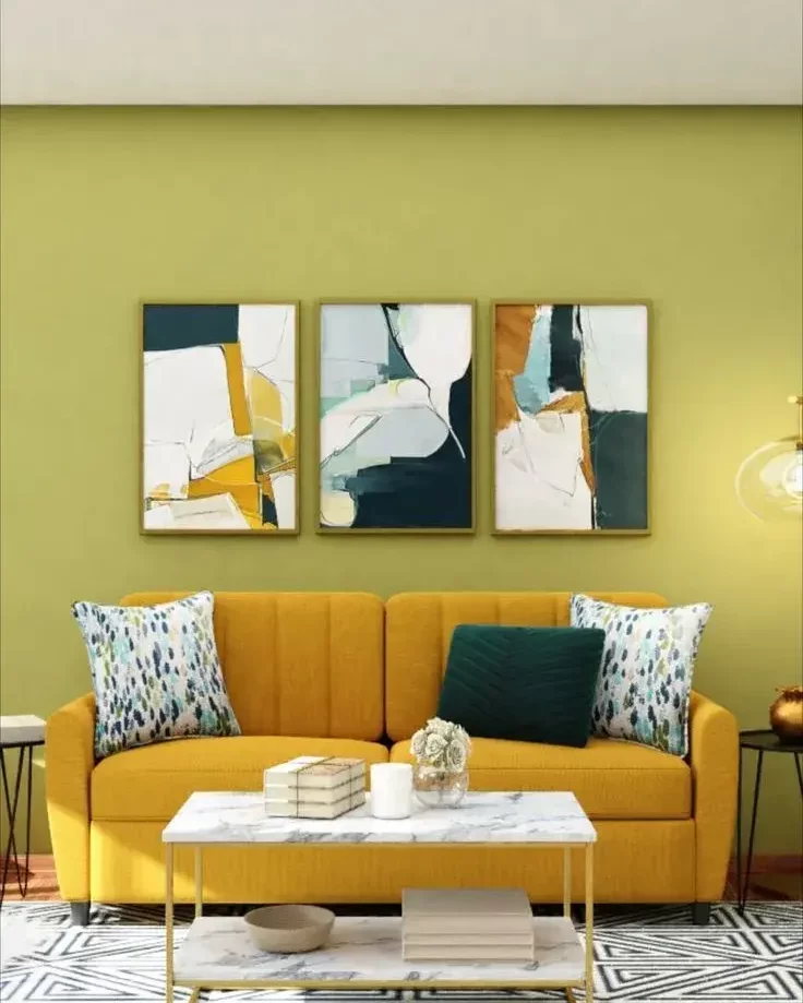 two colour combination for living room walls
