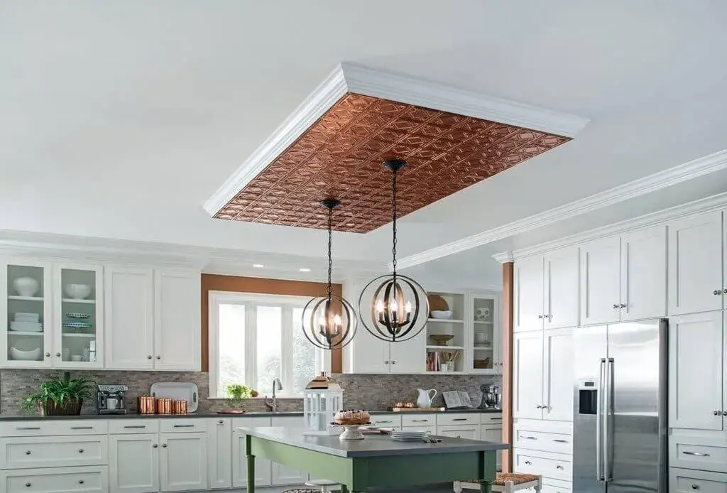 Wood-Coffered Ceiling Ideas for Kitchen