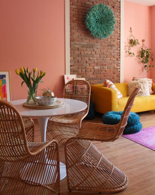 interior paint colors that compliment red brick