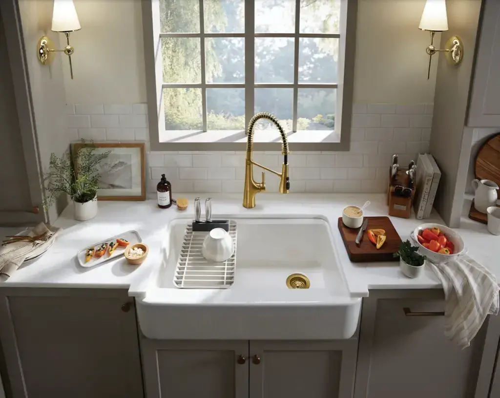 lighting over kitchen sink with window