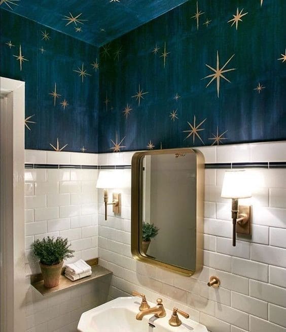 Paint the Ceiling of Your Small Bathroom Design