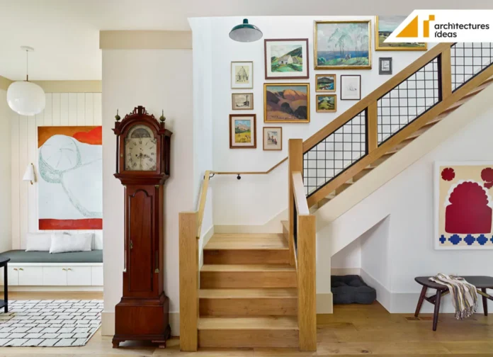 stairs wall decor idea