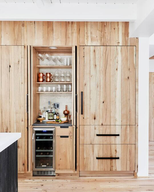 convert closet into home bar