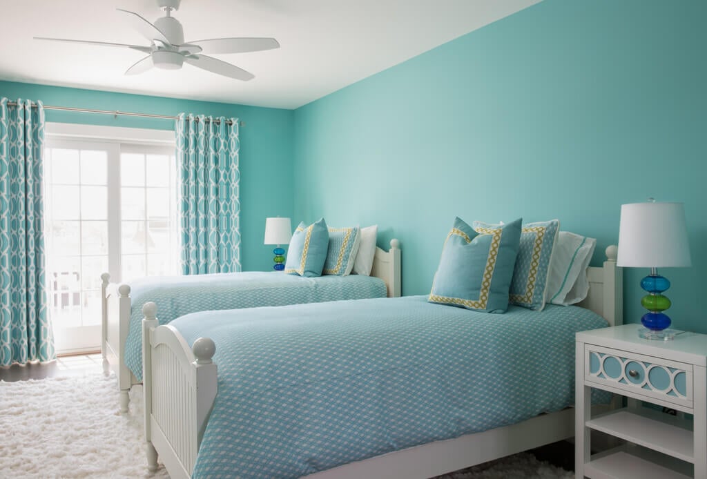 Aqua bedroom color