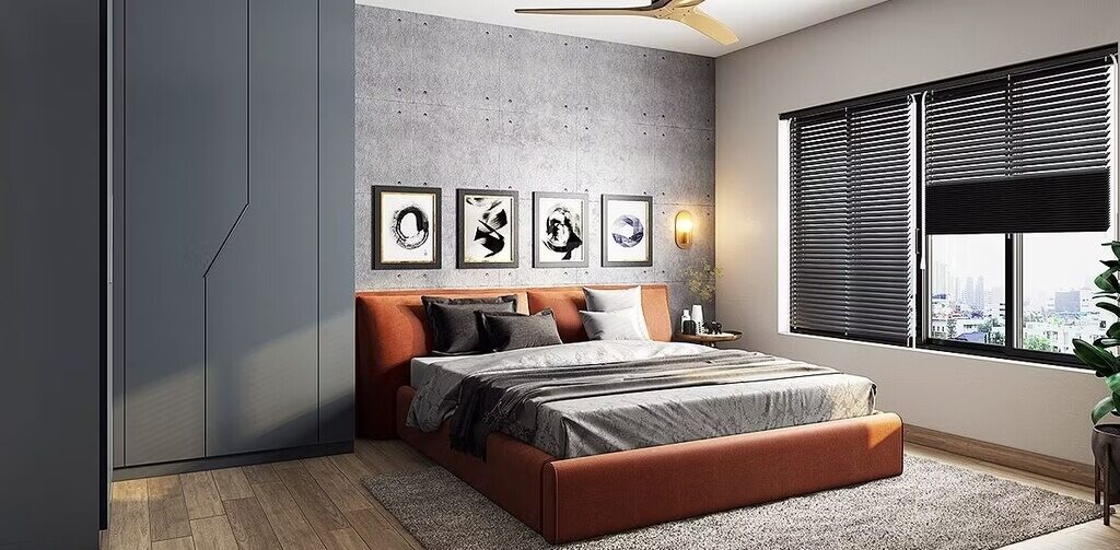 Gray and white bedroom color
