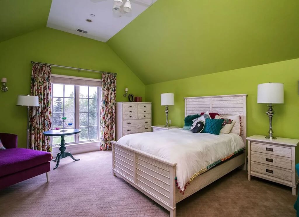 Light green bedroom color