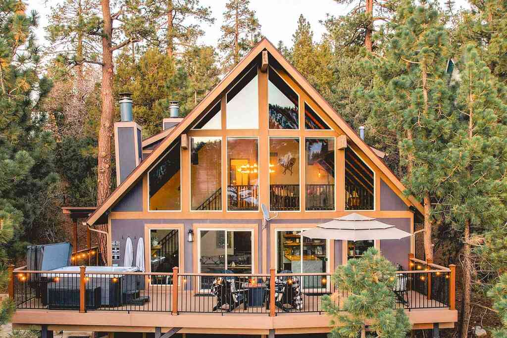 a frame wooden house