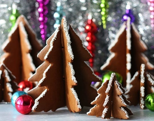 3D Gingerbread Mini Christmas Trees