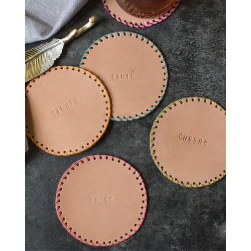 Leather Stamped Coasters