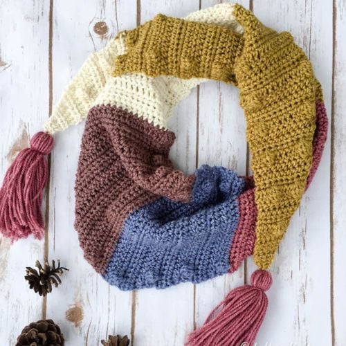 pom pom scarf