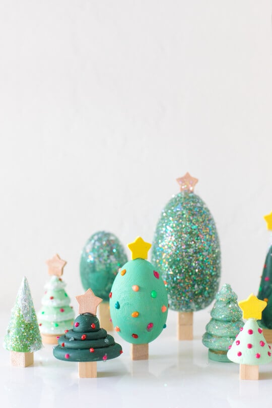 Wooden Christmas Tree Forest