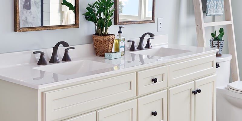 sink and countertop in bathroom