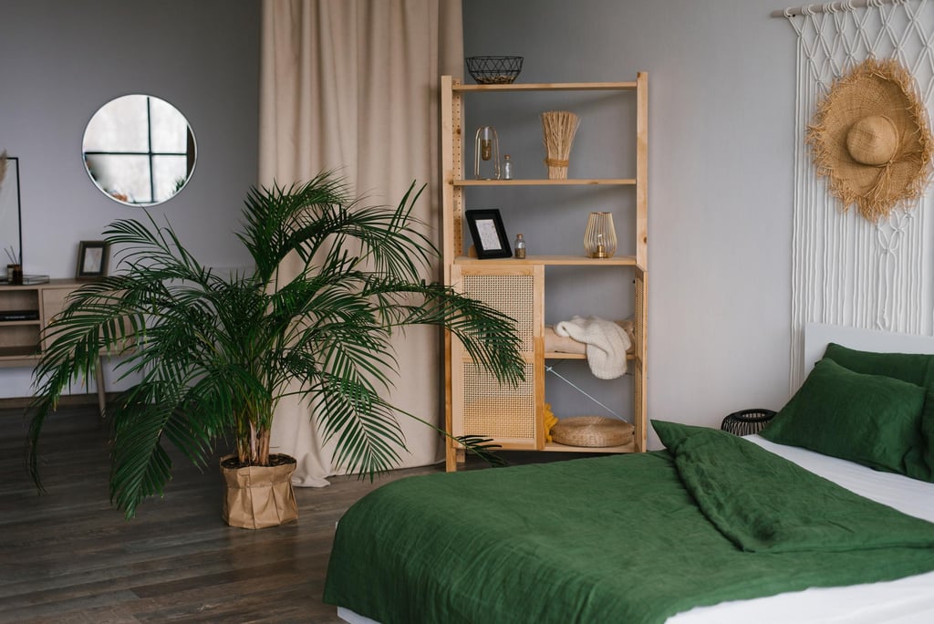 Plants in bedroom