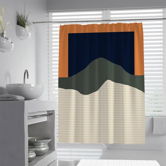 Contrast in shower curtain