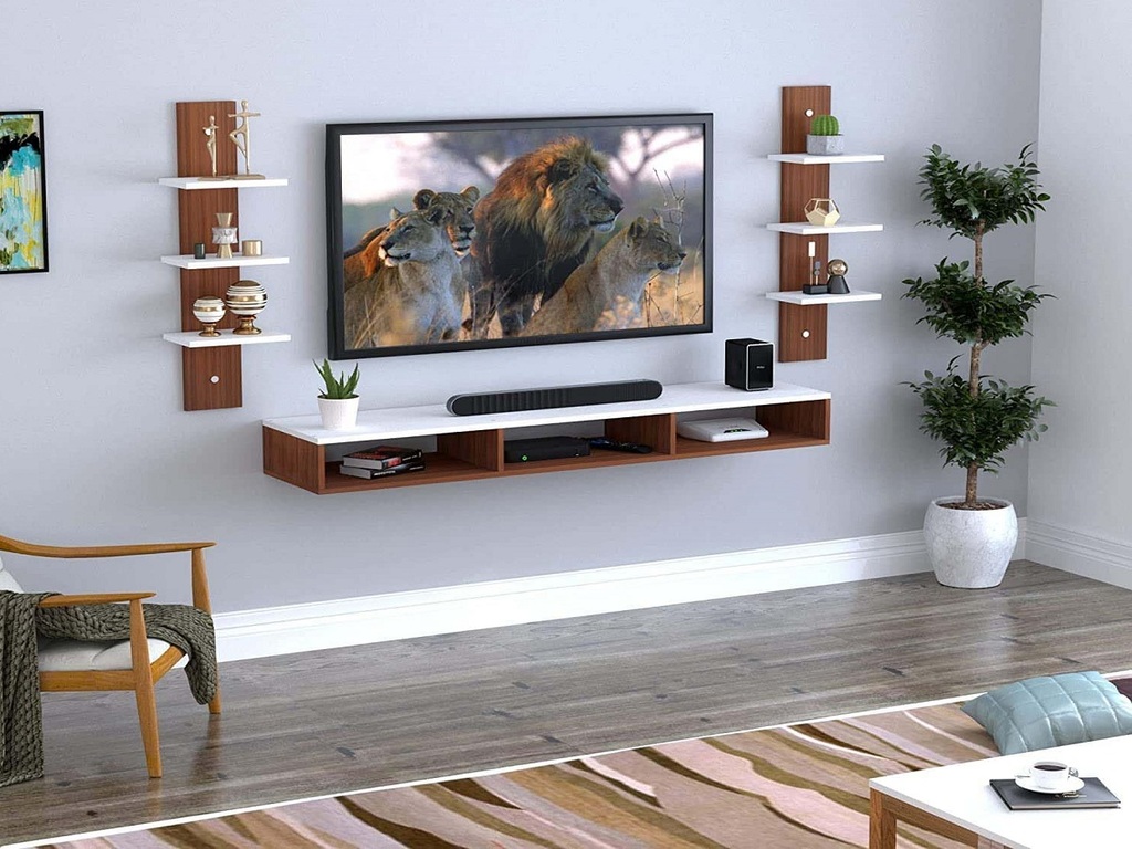 Stacked Wooden TV Console
