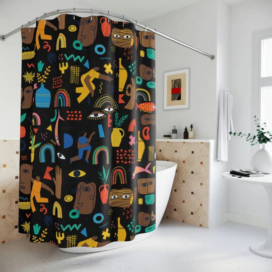 funky shower curtain