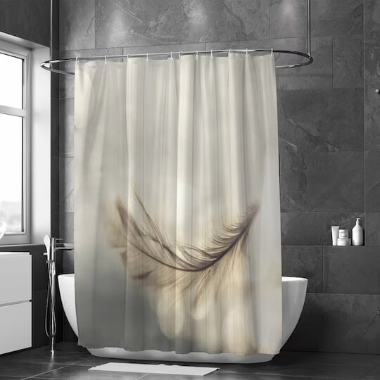 light and airy modern shower curtain