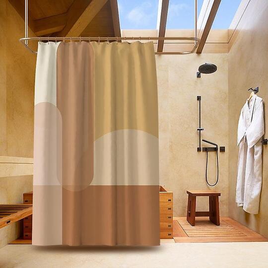 orange shower curtain