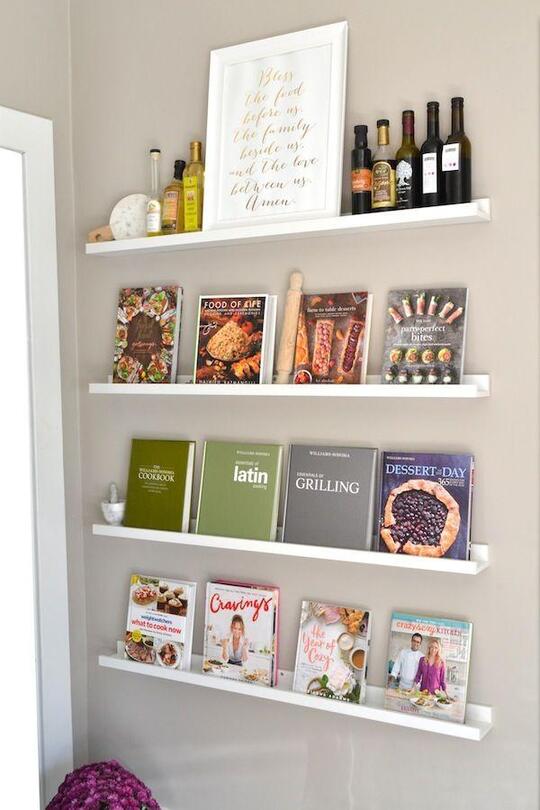 Pantry Cookbook Wall
