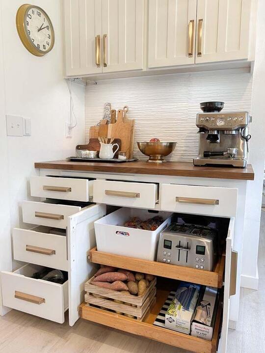 Pantry with Pull-out Cabinets