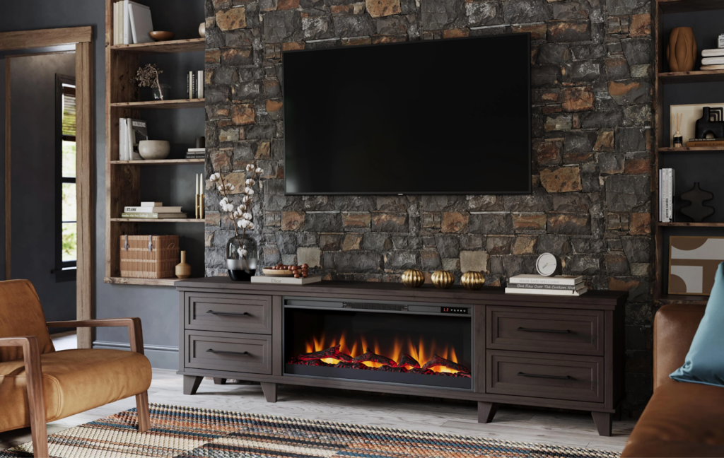 TV Stand with fireplace